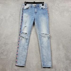 Driftwood Jeans Damen 28x28 Jackie Distressed bestickt Southwestern Mid Rise - Bild 1 von 12