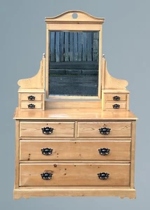 Edwardian Pine Dressing Table / Chest of Drawers - Picture 1 of 18