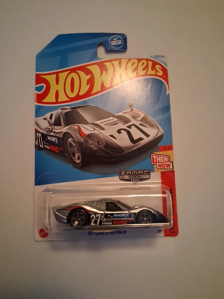 FORD GT40 MK.IV SERIE ENTONCES Y AHORA PLATA DIECAST ESCALA 1:64 HOT WHEELS '67 Foto 1 de 1