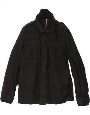 Chaqueta militar POLO RALPH LAUREN para mujer Reino Unido 14 mediana negra algodón CH15 Foto 1 de 3