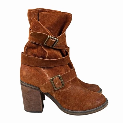 Jeffrey Campbell France Rust Brown Suede Leather Ankle Boots Sz 7 - Image 1 of 4