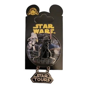Disney Pin Darth Vader Stormtrooper Star Wars Tours 2011 3D Dangle Lightsaber - Picture 1 of 2