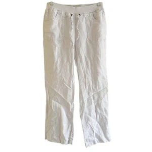 I.N.C. International Concepts Women's White Linen Pants Sz 6P Beach Boho Chic - Picture 1 of 5
