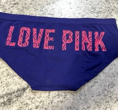 Panty Hipster Victoria’s Secret ROSA YOGA S Azul Estampado Tribal Logo VS PEQUEÑO de Colección Foto 1 de 3