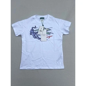 KENZO T-Shirt weiß Tiger Grafik Rundhalsausschnitt Kinder Gr. 06Y neu mit Etikett - Bild 1 von 9