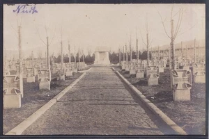 75748) Echt Foto AK Nisch Serbien Niš Soldatenfriedhof 1918 - Picture 1 of 2