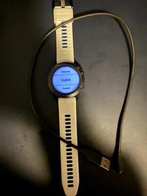 Reloj GPS Garmin Fenix 6 Zafiro 316SS - Banda Blanca - Reloj + Cable de Carga -  Foto 1 de 3