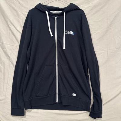 Marine Layer Sweater Mens Large Black Full Zip Hoodie Fleece Cotton Casual - Image 1 of 4