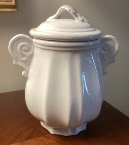 Vietri Antico Bianco Medium Canister White - Picture 1 of 5