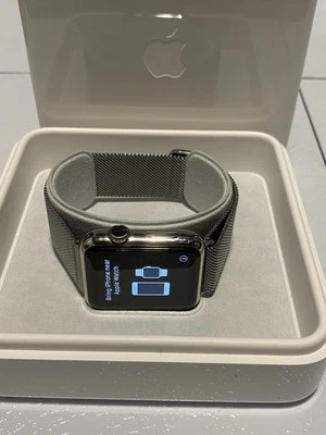 Apple Watch 1st Generation - 42mm Silver Stainless Steel, Milanese Loop, boxed - Image 1 of 4