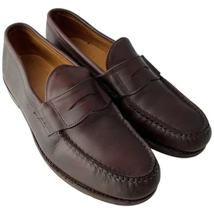 Frye Dark Brown Leather Slip On Penny Loafers Men’s Size 9 M - Picture 1 of 15
