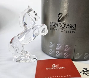 MINT (boxed COA) Swarovski Silver Crystal WHITE STALLION Rearing Horse #174958 - Picture 1 of 18