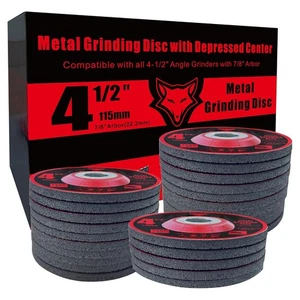  Disco de muela abrasiva de 4-1/2 pulgadas para metal y acero inoxidable, paquete de 25 - Imagen 1 de 5