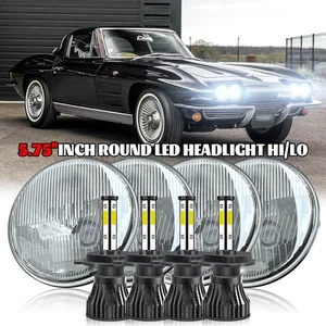Faros LED redondos altos/bajos de 5 3/4" 5,75" pulgadas 4 piezas para Chevrolet Caprice 1966-1976 - Imagen 1 de 23
