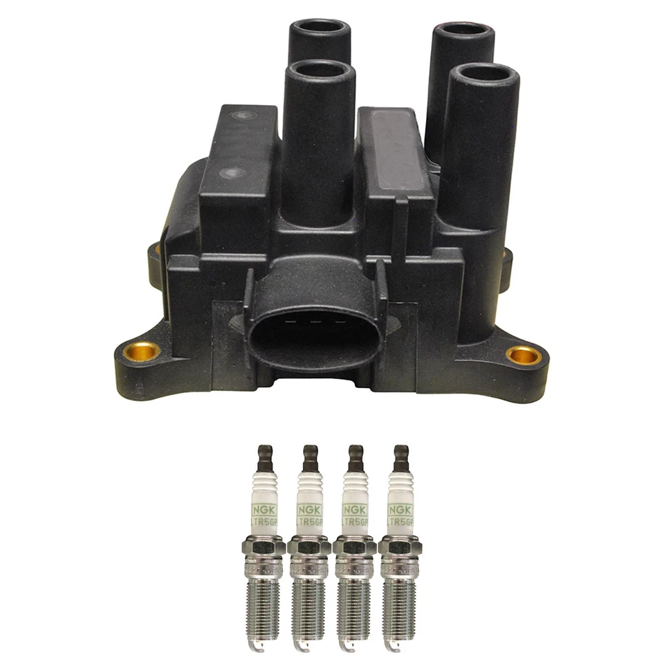 Bobina de encendido Denso 1 y kit de bujías NGK 4 G-Power Platinum para Ford Focus L4 Foto 1 de 1