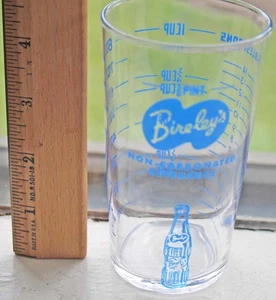 Vintage Bireley’s Non Carbonated Beverages Advertising Measure Glass - Picture 1 of 6