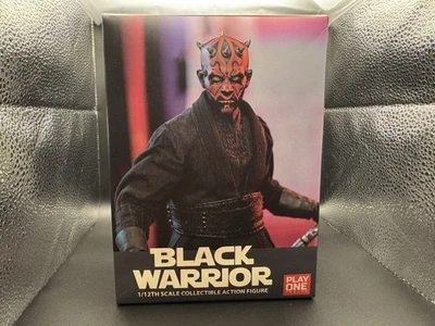 "Figura de Darth Maul de Star Wars 1/12 6"" forraje personalizado Play One Twelve Black Warrior" Foto 1 de 4