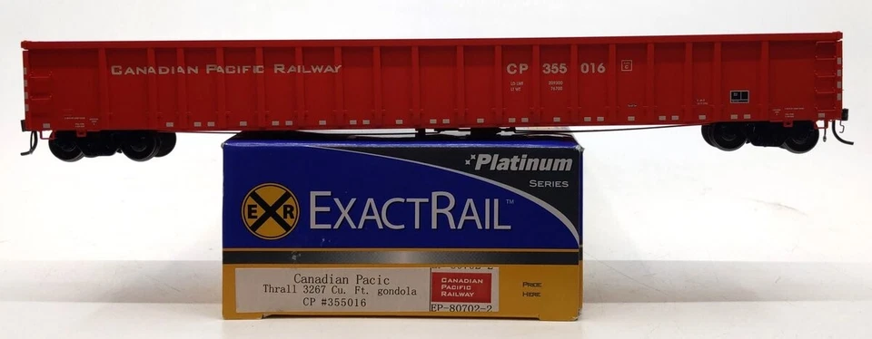 ExactRail EP-80702-2 HO Scale Canadian Pacific Thrall 3564 Gondola Car #355016 - Image 1 of 1
