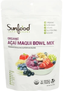 Sunfood Superfoods Organic Acai Maqui Bowl Mix 6-Oz Powder - Picture 1 of 2