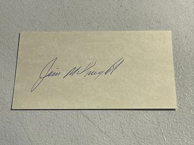 Jim McKnight Signed Autograph 3x5 Index 1960 Chicago Cubs TOUGH D.94 - Image 1 of 2
