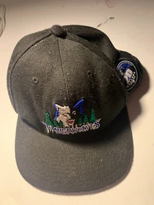 Minnesota Timberwolves Hat Fitted 7/1/2 Black Blue Pre-Owned HT6+10 - Picture 1 of 2