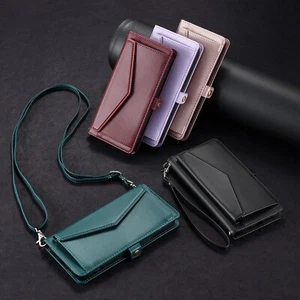 Crossbody Lady PU Leather Card Flip Wallet Case For iPhone 16e 2025 16 15 14 13 - Picture 1 of 84