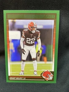 2024 Score Football Grant Delpit - Green Parallel #68 Cleveland Browns - Picture 1 of 2
