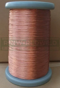Litz Wire 15/38 Enameled copper wire twisted-pair AWG38 X 15 Strands - Afbeelding 1 van 1