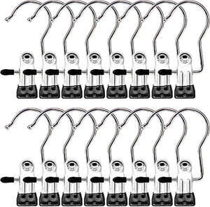 Boot Hangers Clips, 16 Pack Laundry Hooks Hanging Clips Clothes Pins Closet Hang - Picture 1 of 12