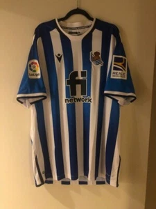 Real Sociedad Home Macron Jersey EU 4XL US 2XL Matchday Authentic Shirt 21/22 - Picture 1 of 6