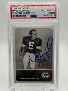 Paul Hornung Packers 2000 Fleer Greats Collection Signed Autograph PSA DNA *5 - Picture 1 of 2