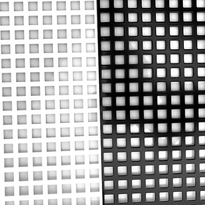 MARKENLOS Lamiere forate acciaio zincato QG10-15 t=1,5mm nero bianco omaggio taglio a scelta