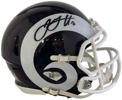 Minicasco autografiado de Jared Goff Rams (fanáticos) Foto 1 de 2