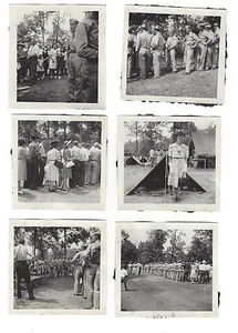 8 World War II b&w photos families visiting Army camps good condition - Picture 1 of 2