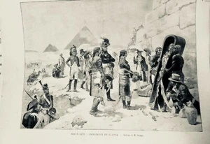 1890 1896 UI BONAPARTE EGYPTE MOMIE CERCUEIL POTS VASE ANTIQUE 2 JOURNAUX - Imagen 1 de 2