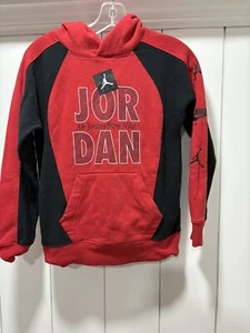 Jordan Brand Pullover Sweatshirt Hoodie Red Black Boys Youth Size Medium - Picture 1 of 4