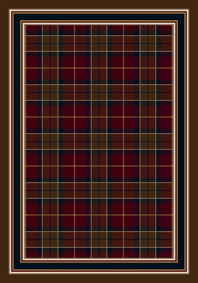 Milliken Beige Transitional Casual Holiday Geometric Magee Tartan Dark Amber - Image 1 of 1