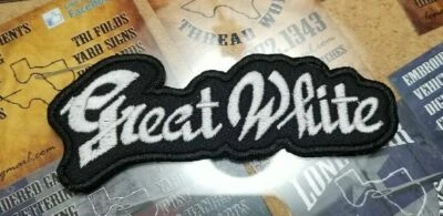 EMBROIDERED GREAT WHITE ROCK BAND PATCH (Please Read Ad)