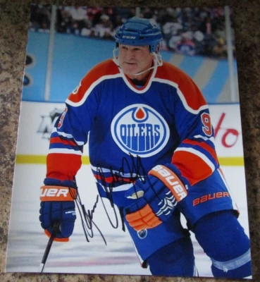 FOTO MATE 8X10 FIRMADA POR GLENN ANDERSON EDMONTON OILERS (A) Foto 1 de 2