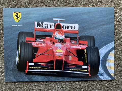 Ferrari Factory Post Card Eddie Irvine #1369/98 Cover