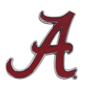 Alabama Crimson Tide University NCAA Logo Solid Metal Color Emblem - Picture 1 of 1