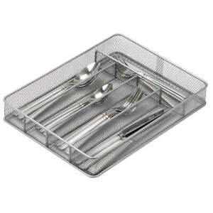 HONEY-CAN-DO KCH-02154 Cutlery Tray,5 Compartments,Silver