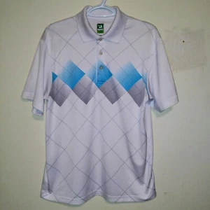 2UNDR Medium Argyle Print Performance Polo-Golf-Moisture Wicking-Quick Dry - Picture 1 of 8
