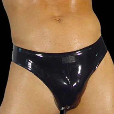 Sexy Latex Rubber Men's Boxer Panties Shorts Underwear Unique,comfort,black. - Image 1 of 4