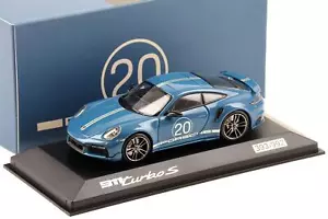 1:43 Minichamps Porsche 911 (992) Turbo S Cina 20th Anniversario Oslo Blu Wap - Foto 1 di 3