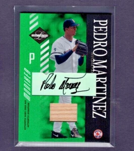 2003 LEAF LIMITED AUTOGRAPH MONIKER EMERALD PARALLEL #75 PEDRO MARTINEZ SP #3/5 - Picture 1 of 2