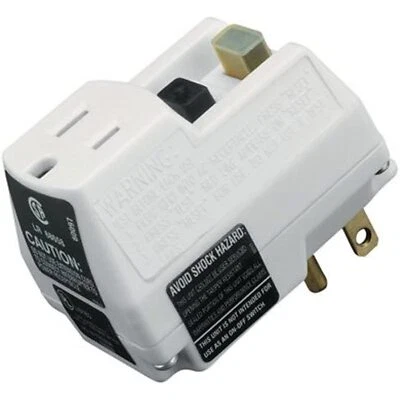 Woods 14650006-6 Amortiguador Blanco Enchufe GFCI con Protección contra Sobretensiones, Prefecto para Foto 1 de 4