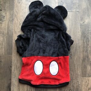 Disney Mickey Mouse Dog Costume hood Hoodie Large Halloween Plush Dress UP NEW
