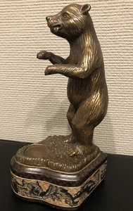 Oso de bronce y porcelana Castillian Imports - Imagen 1 de 10