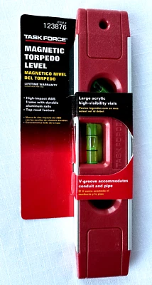 Task Force Magnetic Torpedo Level High Impact ABS Frame- 9 in  #123876 - Image 1 of 4